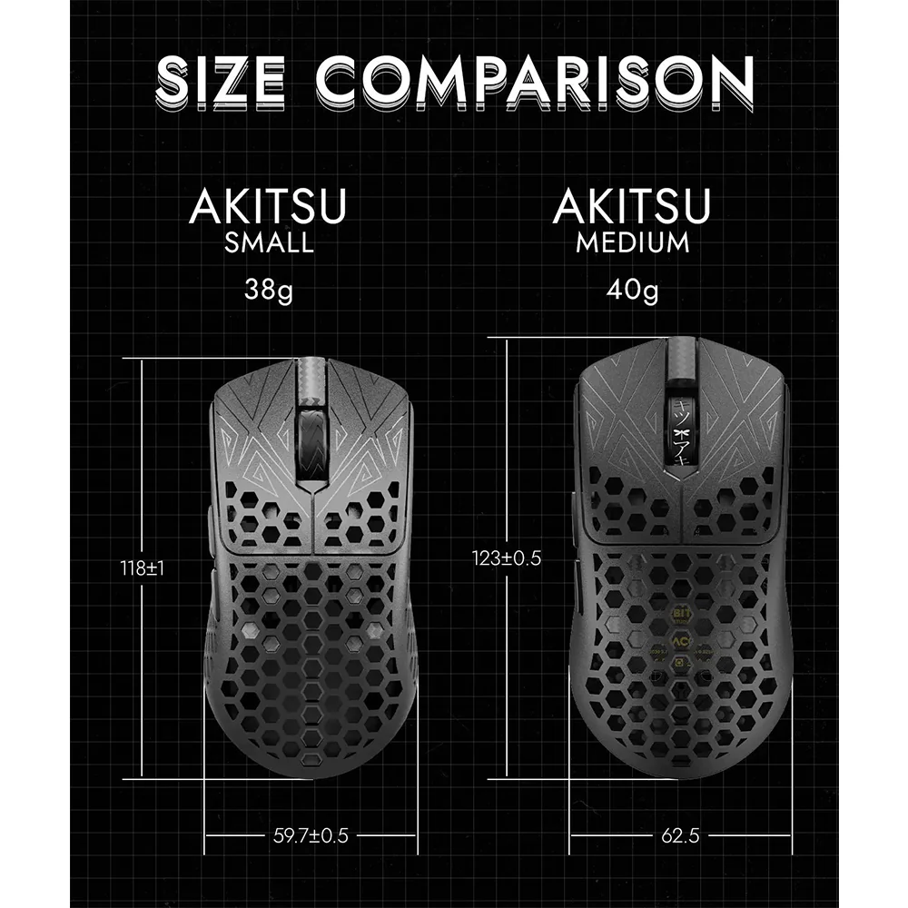 Arbiter Studio AKITSU MEDIUM 40g Carbon Fiber 8K Wireless Gaming Mouse White - Image 15