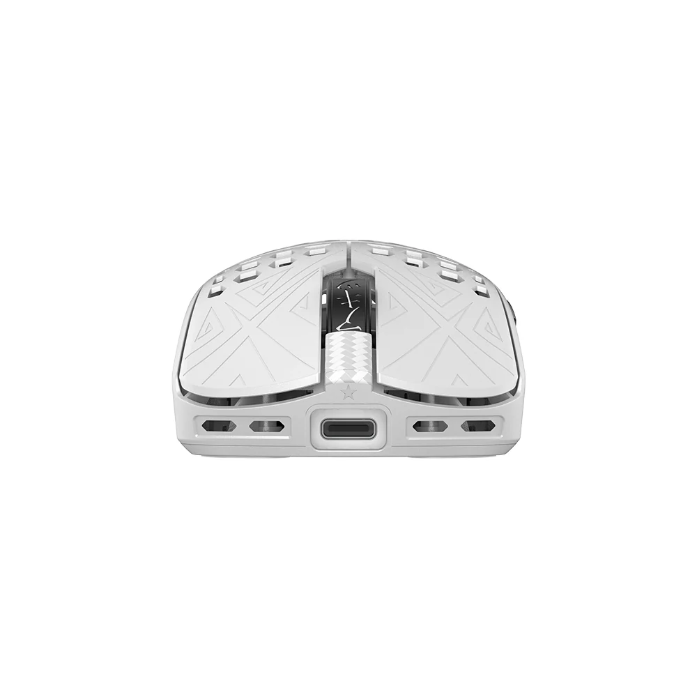 Arbiter Studio AKITSU MEDIUM 40g Carbon Fiber 8K Wireless Gaming Mouse White - Image 4