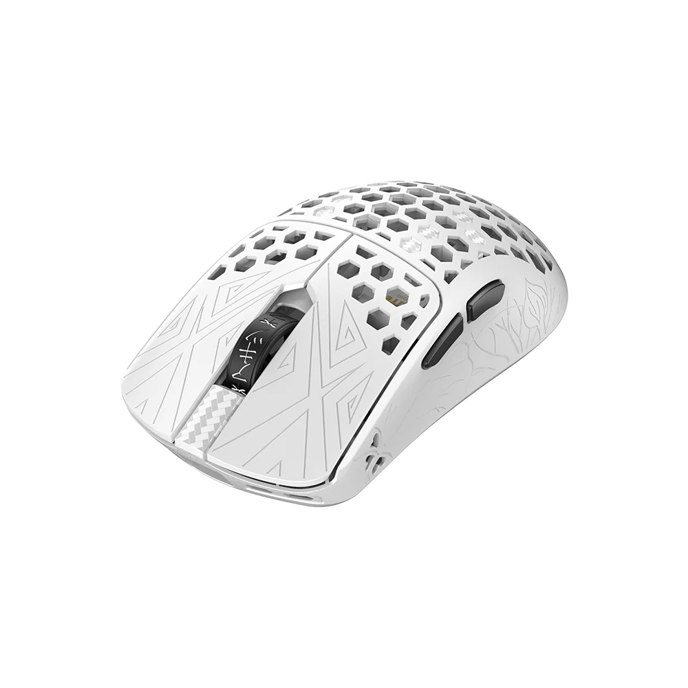 Arbiter Studio AKITSU MEDIUM 40g Carbon Fiber 8K Wireless Gaming Mouse White - Image 6