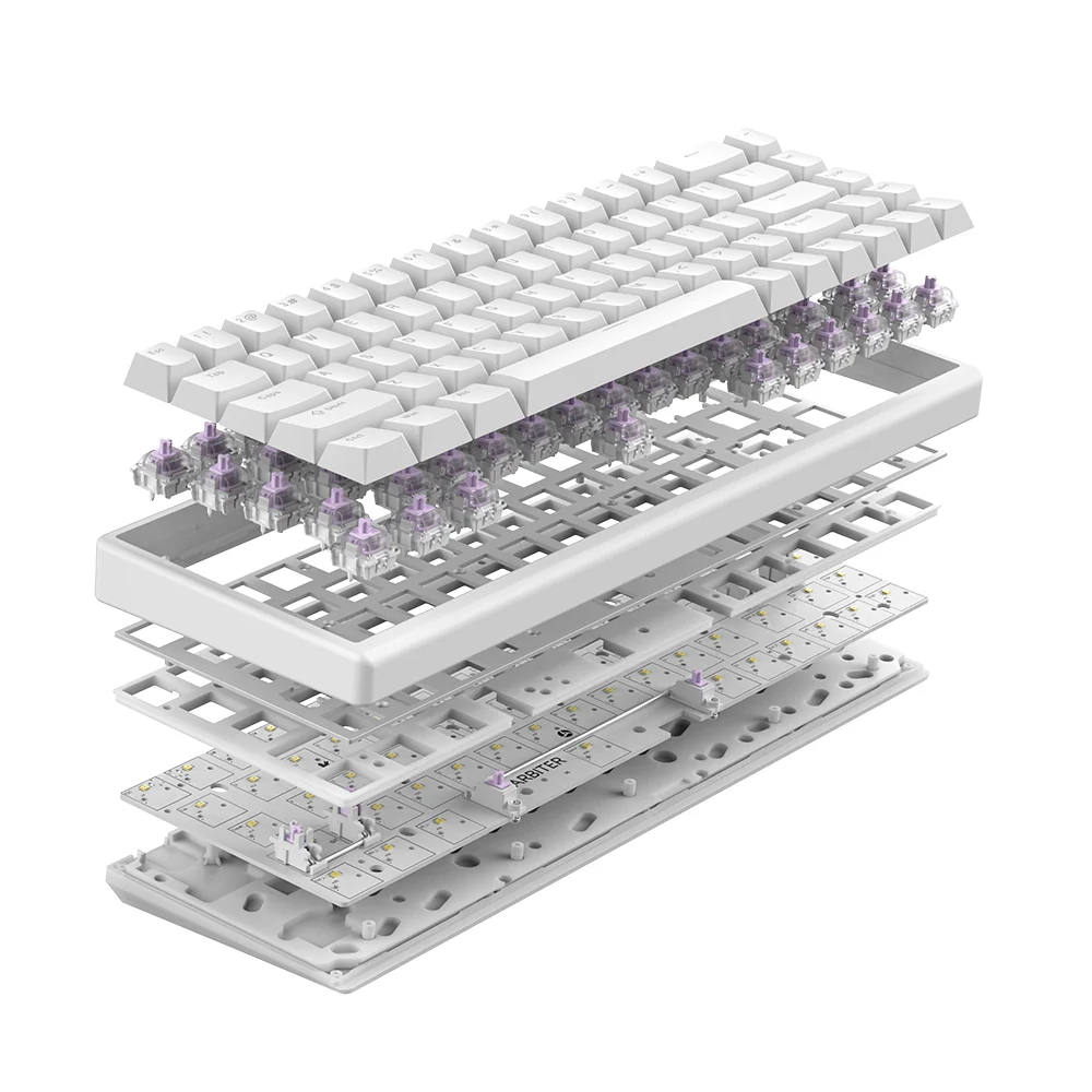 Arbiter Studio TENKO Polar 65 + HE Magnetic Gaming Keyboard Just White - Image 10