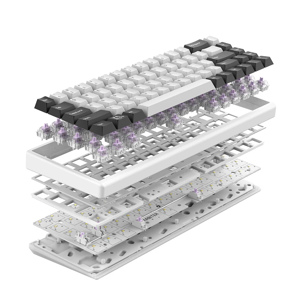 Arbiter Studio TENKO Polar 65 + HE Magnetic Gaming Keyboard White Panda - Image 10