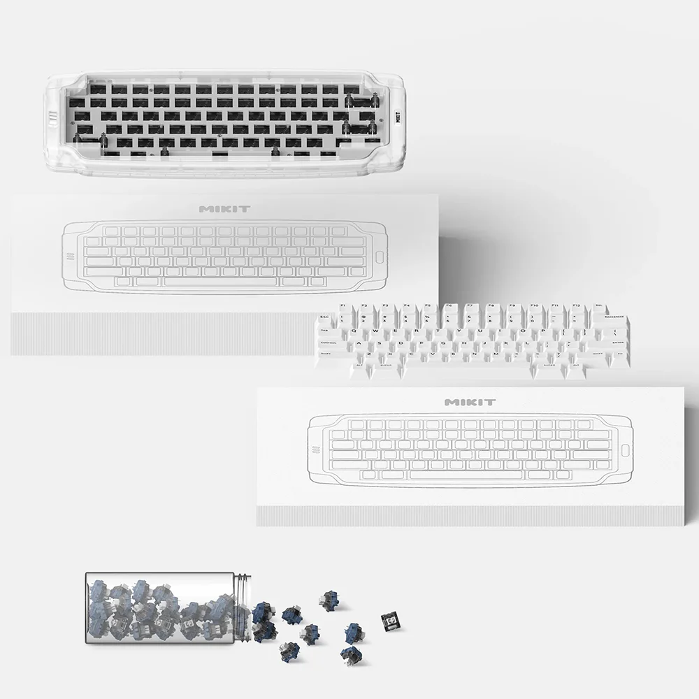 MIKIT MK72 DIY Wireless Mechanical Keyboard OBSIDIAN - Image 11